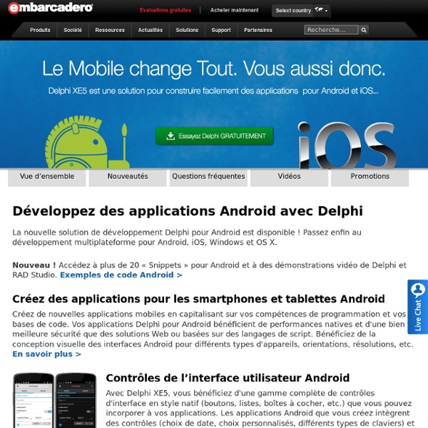 Create Android Apps with Delphi