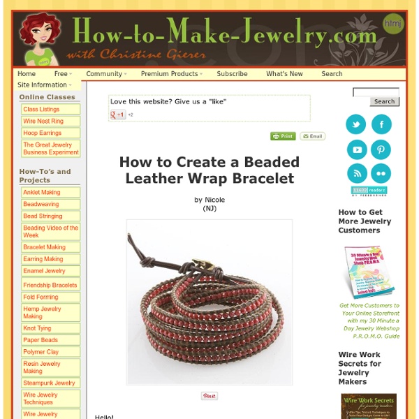 How to Create a Beaded Leather Wrap Bracelet