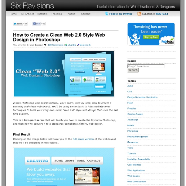 How to Create a Clean Web 2.0 Style Web Design in Photoshop