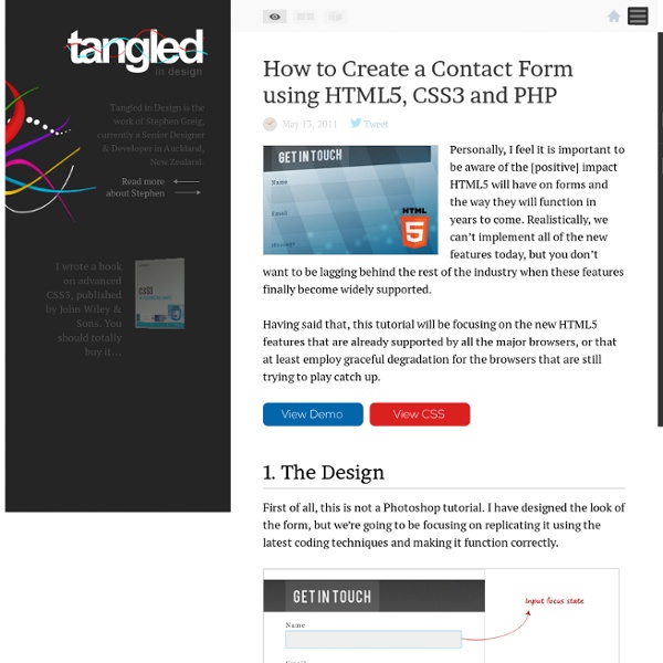 How to Create a Contact Form using HTML5, CSS3 and PHP
