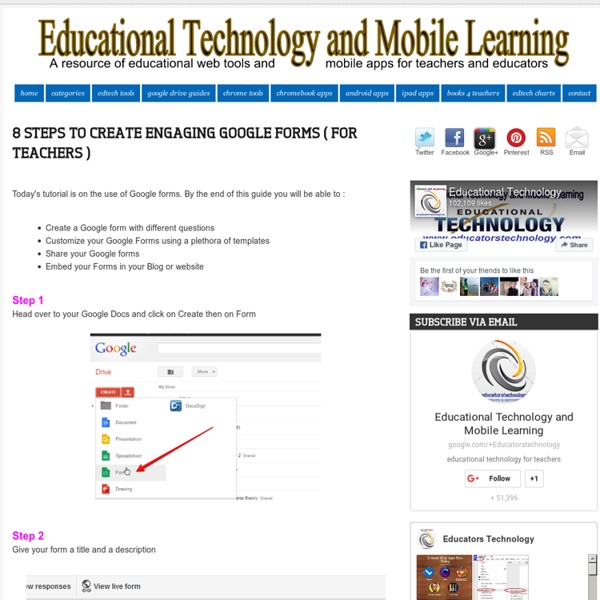 Educational Technology and Mobile Learning: 8 Steps to Create Engaging Google...