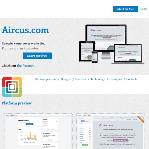 Create free website - Aircus