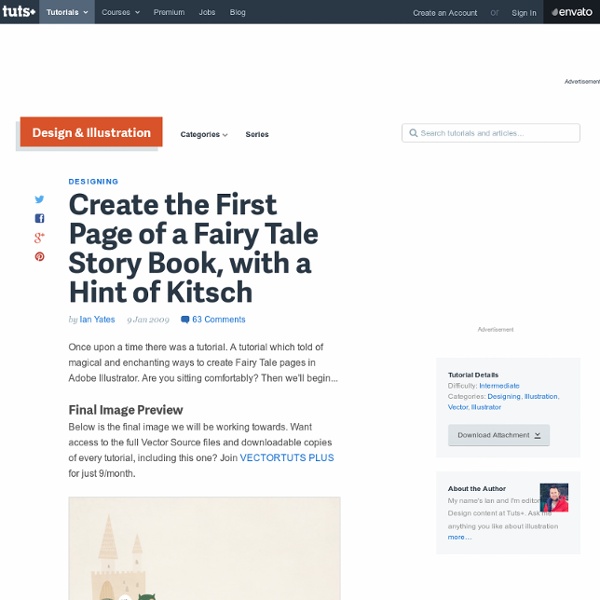 Create the First Page of a Fairy Tale Story Book, with a Hint of Kitsch