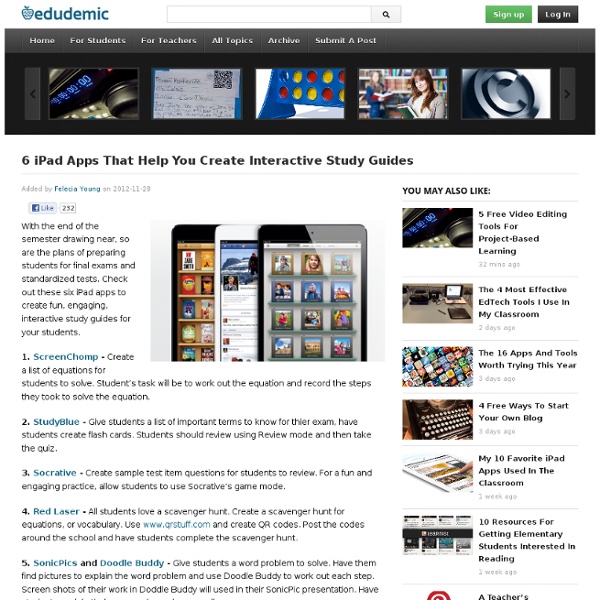 6 iPad Apps That Help You Create Interactive Study Guides