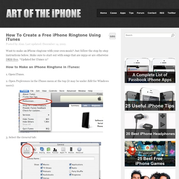 How To Create an iPhone Ringtone Using iTunes « Art of the iPhon