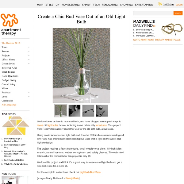 Create a Chic Bud Vase Out of an Old Light Bulb