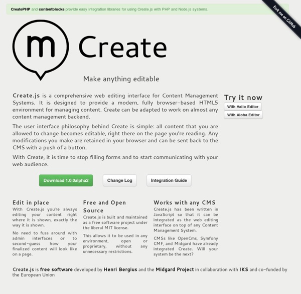 Create.js - Make anything editable