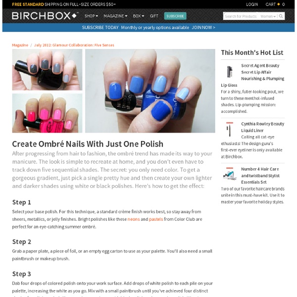 Create Ombre Nails With Just One Polish