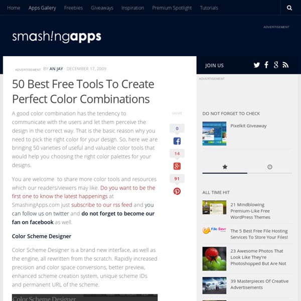 50 Best Free Tools To Create Perfect Color Combinations