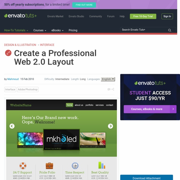 Create a Professional Web 2.0 Layout