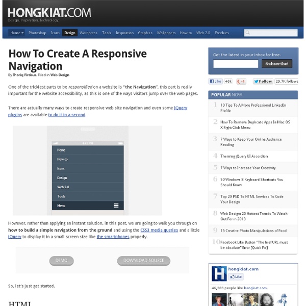 How to Create a Responsive Navigation