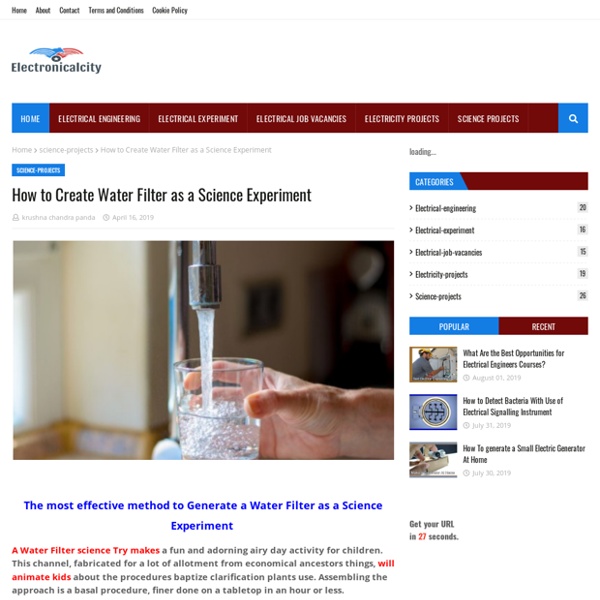 How to Create Water Filter as a Science Experiment