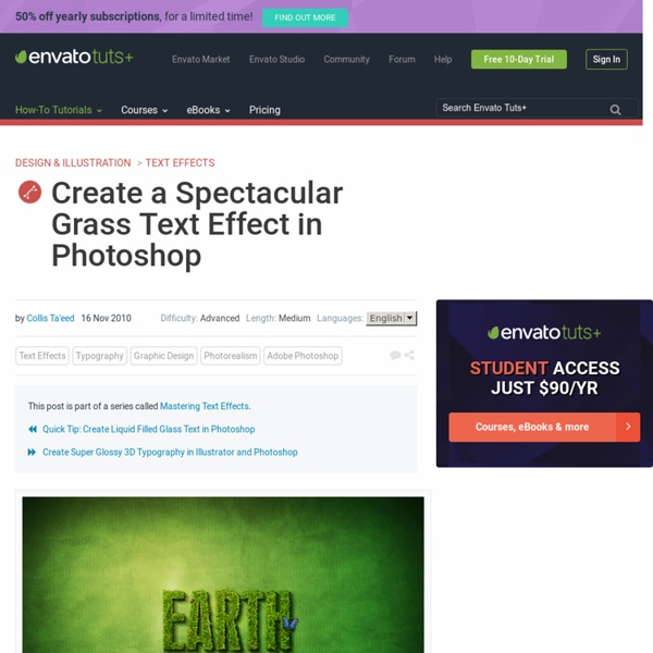 Create a Spectacular Grass Text Effect in Photoshop