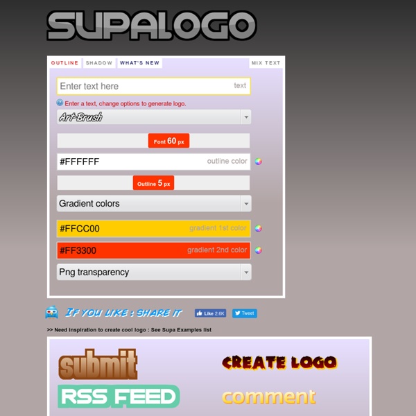 Supalogo - create nice logo | Pearltrees