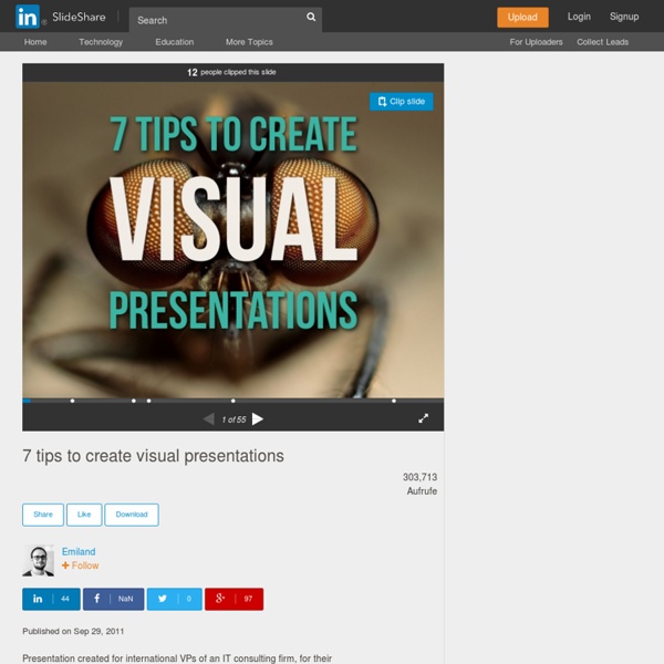 7 tips to create visual presentations