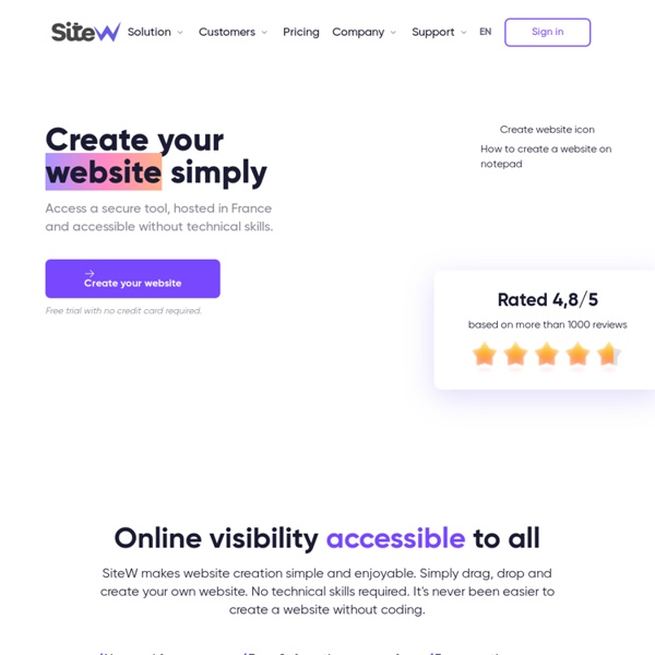 Create a Website: Free and Super Easy webpage creation on SiteW