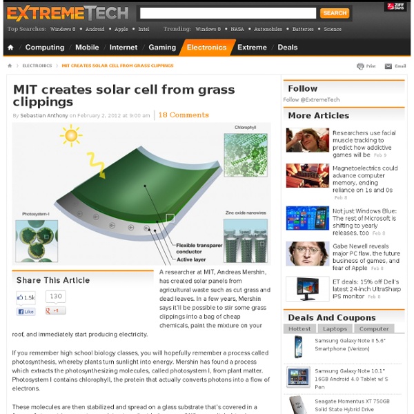 MIT creates solar cell from grass clippings