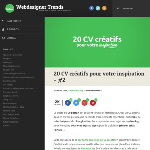 20 CV créatifs pour votre inspiration - #2