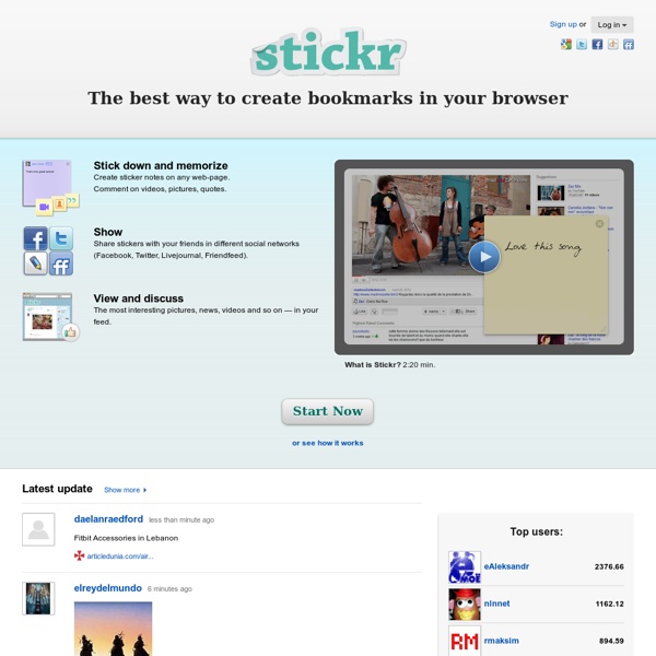 Stickr - The best way for creating bookmarks in your browser