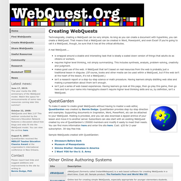 Creating WebQuests