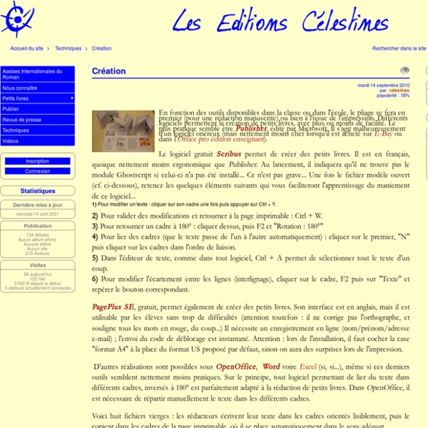 Création - Les Éditions Célestines