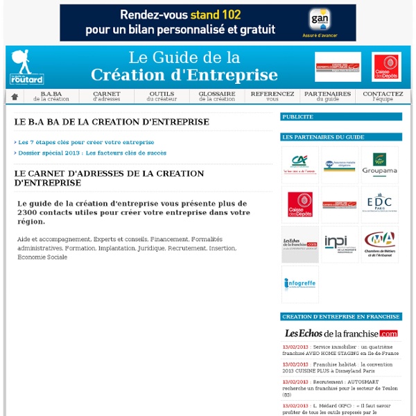 LE GUIDE de la Création d'Entreprise