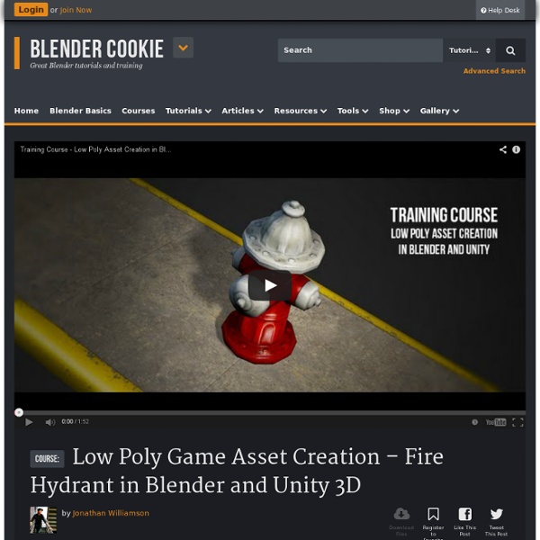 Low Poly Game Asset Creation - Fire Hydrant in Blender and Unity 3D