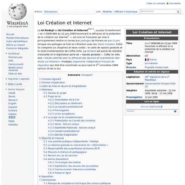 Loi Création et Internet