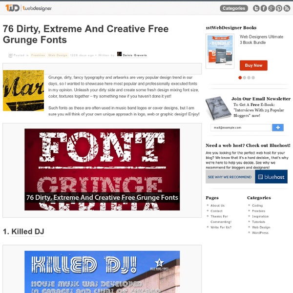 76 Dirty, Extreme And Creative Free Grunge Fonts