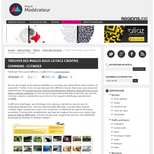 Trouver des images sous licence Creative Commons : CCFinder