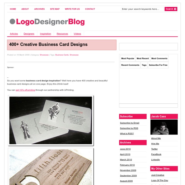 400+ Creative Business Card Design Inspiration