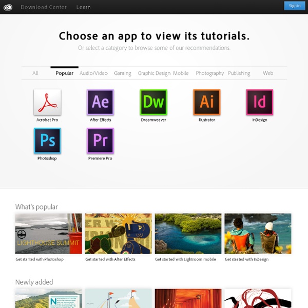 Creative Cloud tutorials