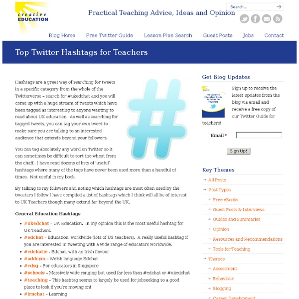 Top Twitter Hashtags for Teachers