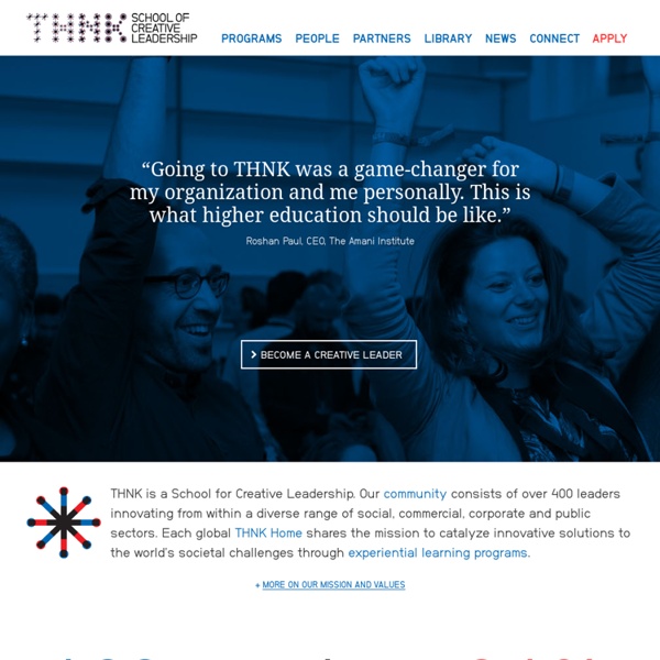 Welcome to THNK - School of Creative Leadership
