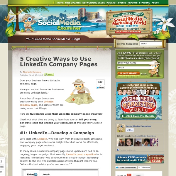 5 Creative Ways to Use LinkedIn Company Pages