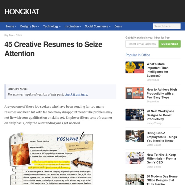 45 Creative Resumes to Sieze Attention