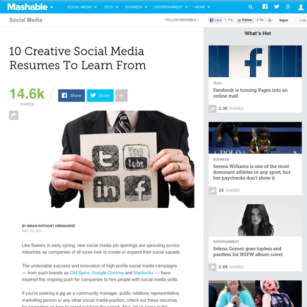 10 Creative Social Media Resumes To Learn From