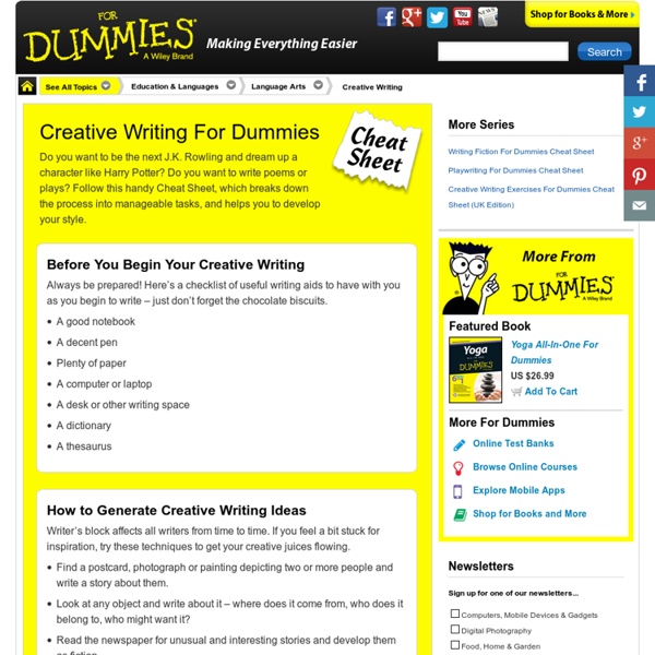 creative writing for dummies epub