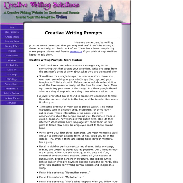 Creative writing prompts