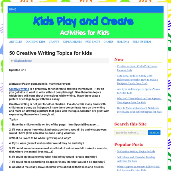 articles about creative writing