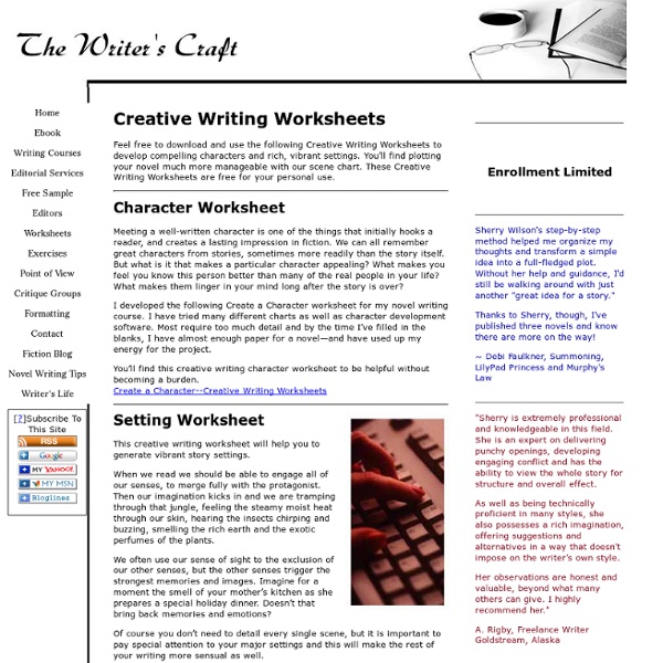 Creative Writing Worksheets