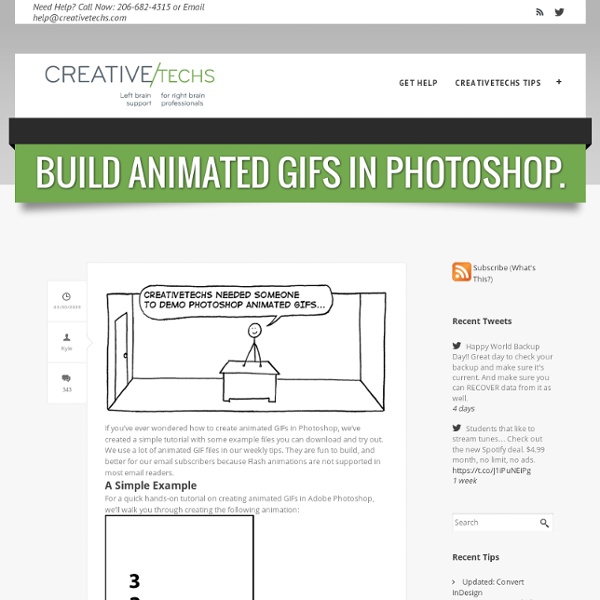 Tips » Build Animated GIFs in Photoshop.