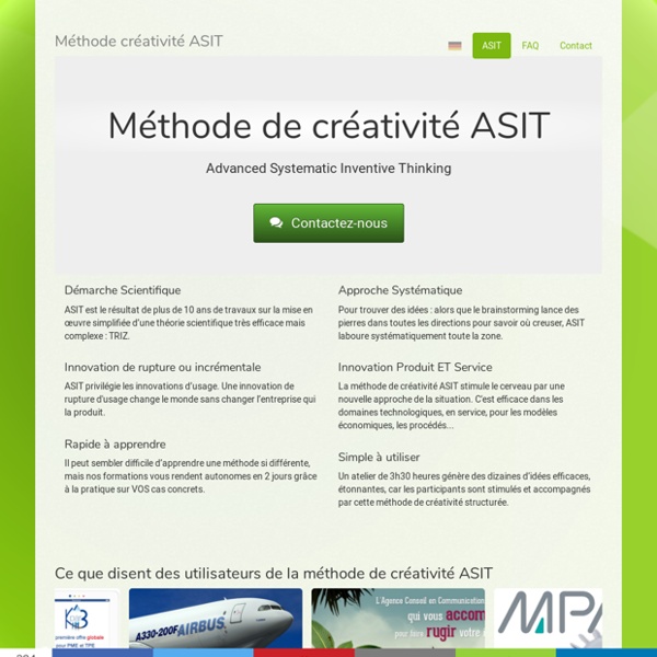 ASIT Cr?ativit? - r?solution cr?ative - conception innovante - innovation et differenciation