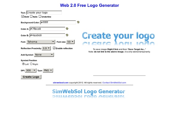 Web 2.0 Logo Creator Online. Design and Create Free Logos