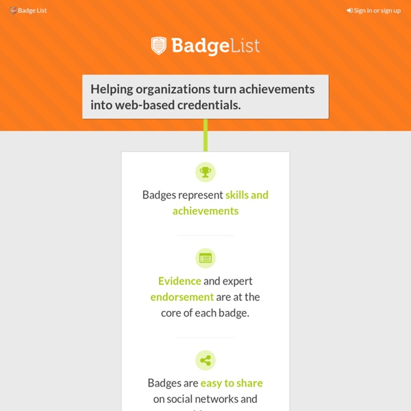 Badge List - Digital credentials for organizations
