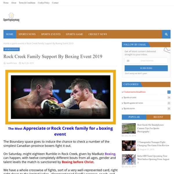 Rock Creek Family Support By Boxing Event 2019