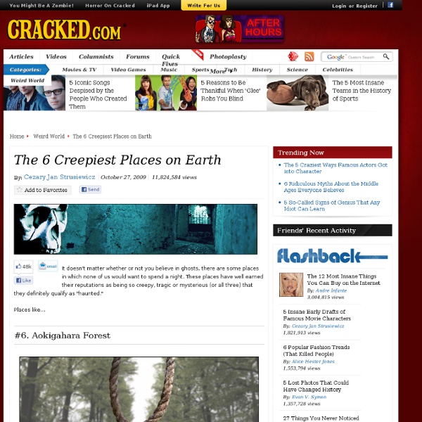 The 6 Creepiest Places on Earth