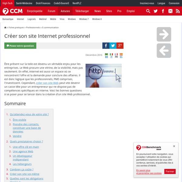 Créer son site Internet : les questions à se poser avant