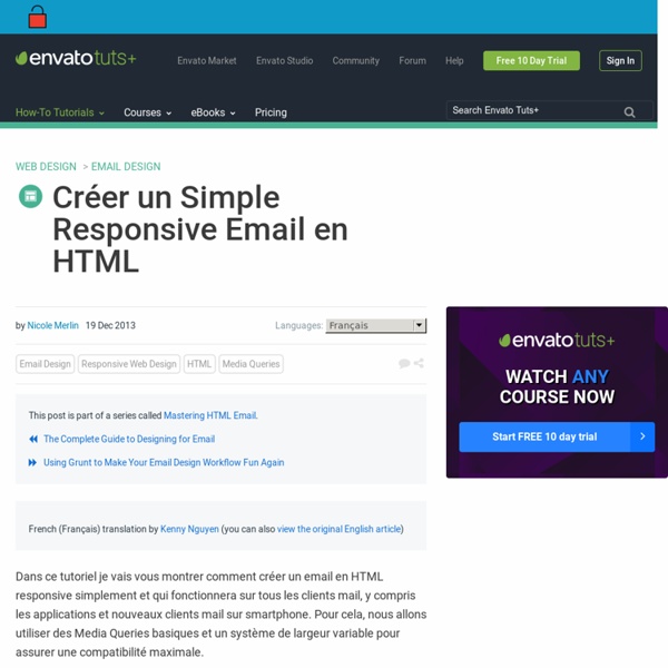 Créer un Simple Responsive Email en HTML