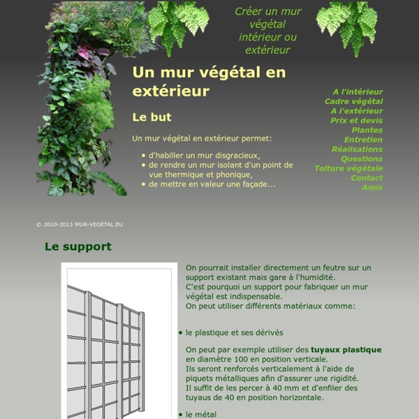 Créer un mur végétal pour l'extérieur